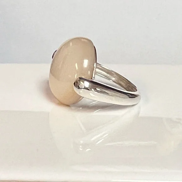 925 Sterling Silver. Shell. Ring - Picture 3 of 4